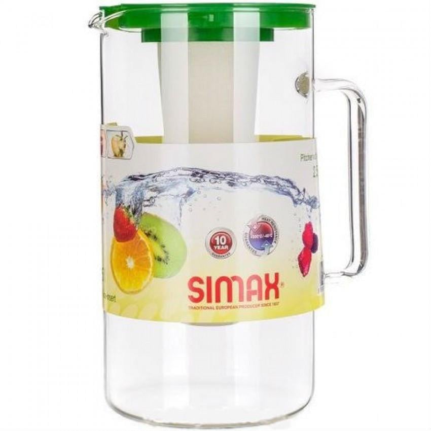 Глечик з місткістю для льоду Simax 2544/L SIM 2,5 л Прозорий/Зелений (1235588108) - фото 2 Глечик з місткістю для льоду Simax 2544/L SIM 2,5 л Прозорий/Зелений (1235588108) - фото 2