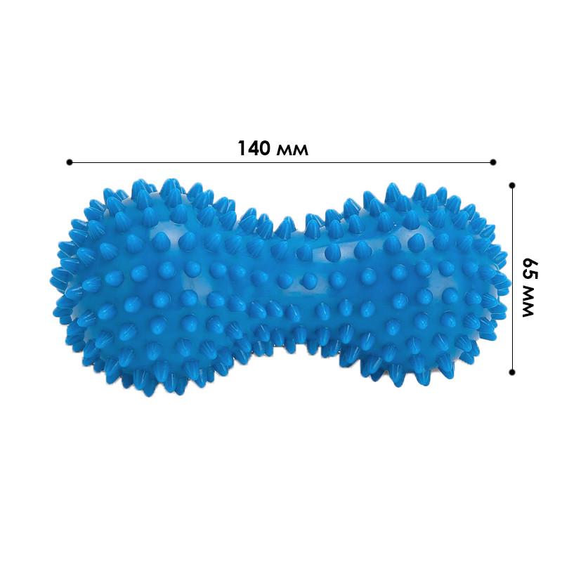 Мяч для массаж Dobetters PVC P3 Арахис двойной с шипами и захватом Blue (25713853) - фото 3 Мяч для массаж Dobetters PVC P3 Арахис двойной с шипами и захватом Blue (25713853) - фото 3