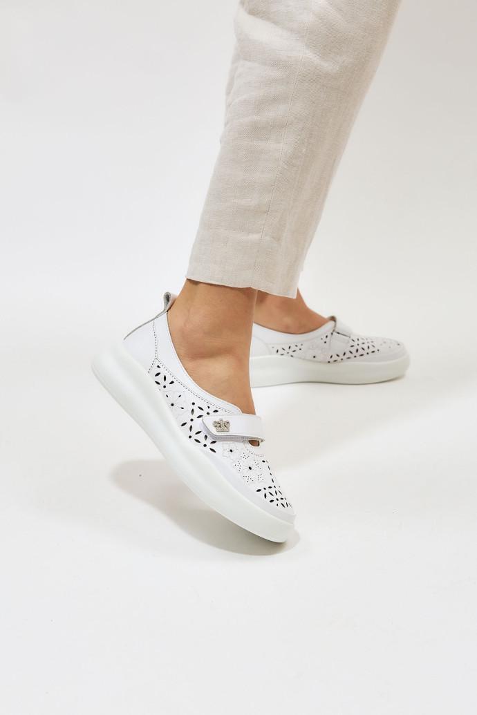 Мокасины женские ALLSY кожаные р. 36 Белый (195223) - фото 4 Мокасины женские ALLSY кожаные р. 36 Белый (195223) - фото 4