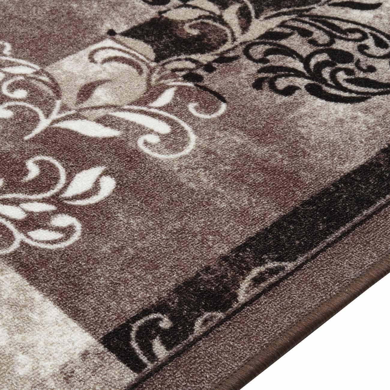 Доріжка килимова безворсова Virtual Print Версаль P13 на повстяній основі 1 м Бежевий/Коричневий (00-00023534) - фото 6 Доріжка килимова безворсова Virtual Print Версаль P13 на повстяній основі 1 м Бежевий/Коричневий (00-00023534) - фото 6