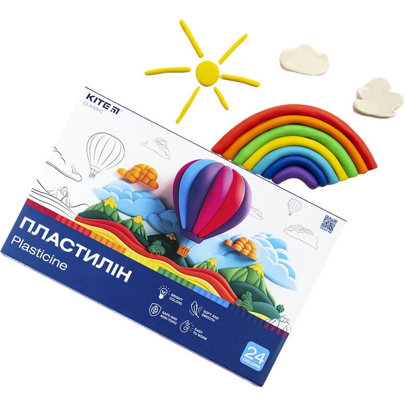 Пластилін KITE Classic 24 кольори 480 г 4063276208446 (K-089 67731) - фото 2