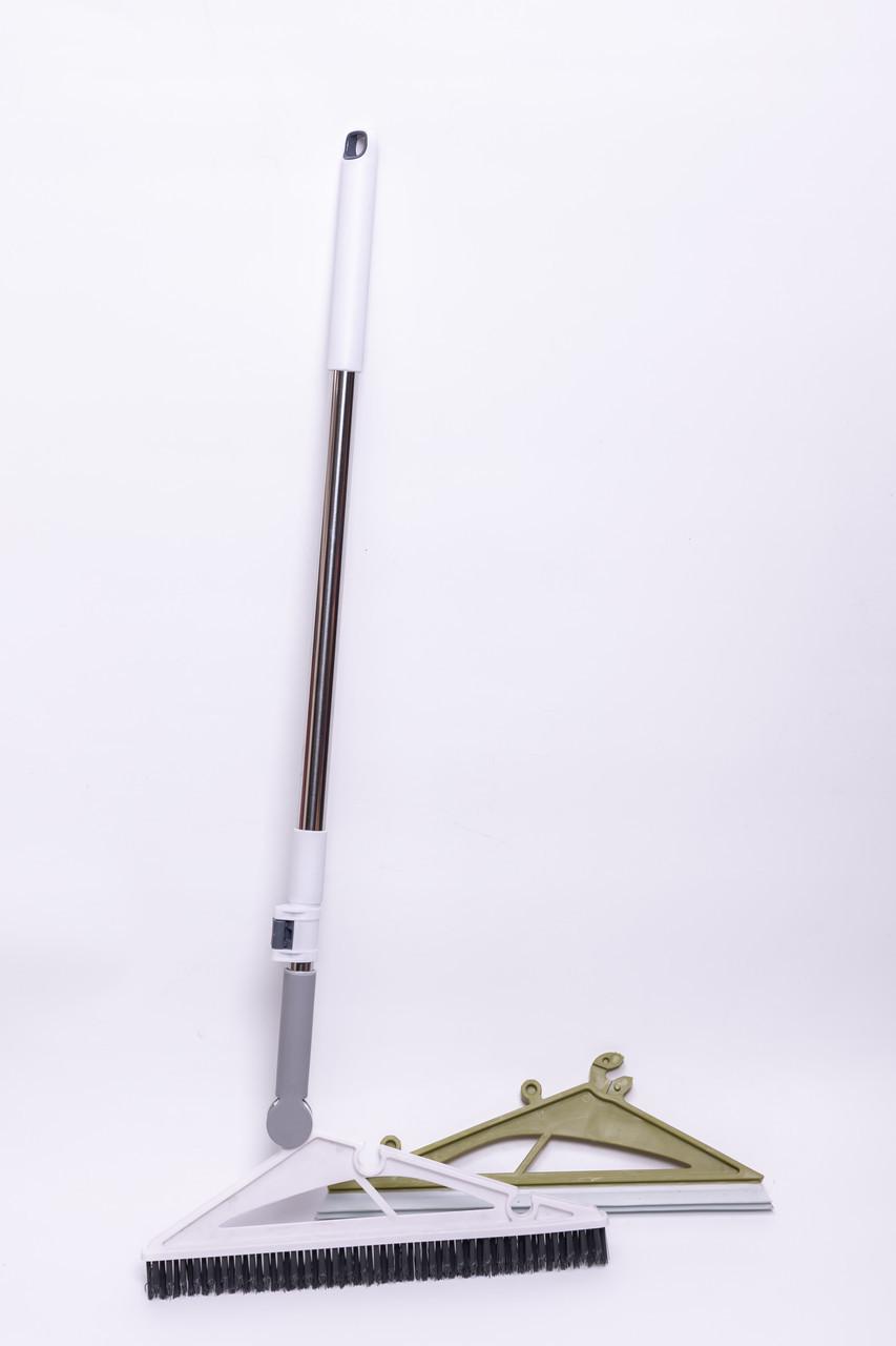 Швабра треугольная с металлической ручкой и резиновой кромкой для плитки/ламината - фото 2
