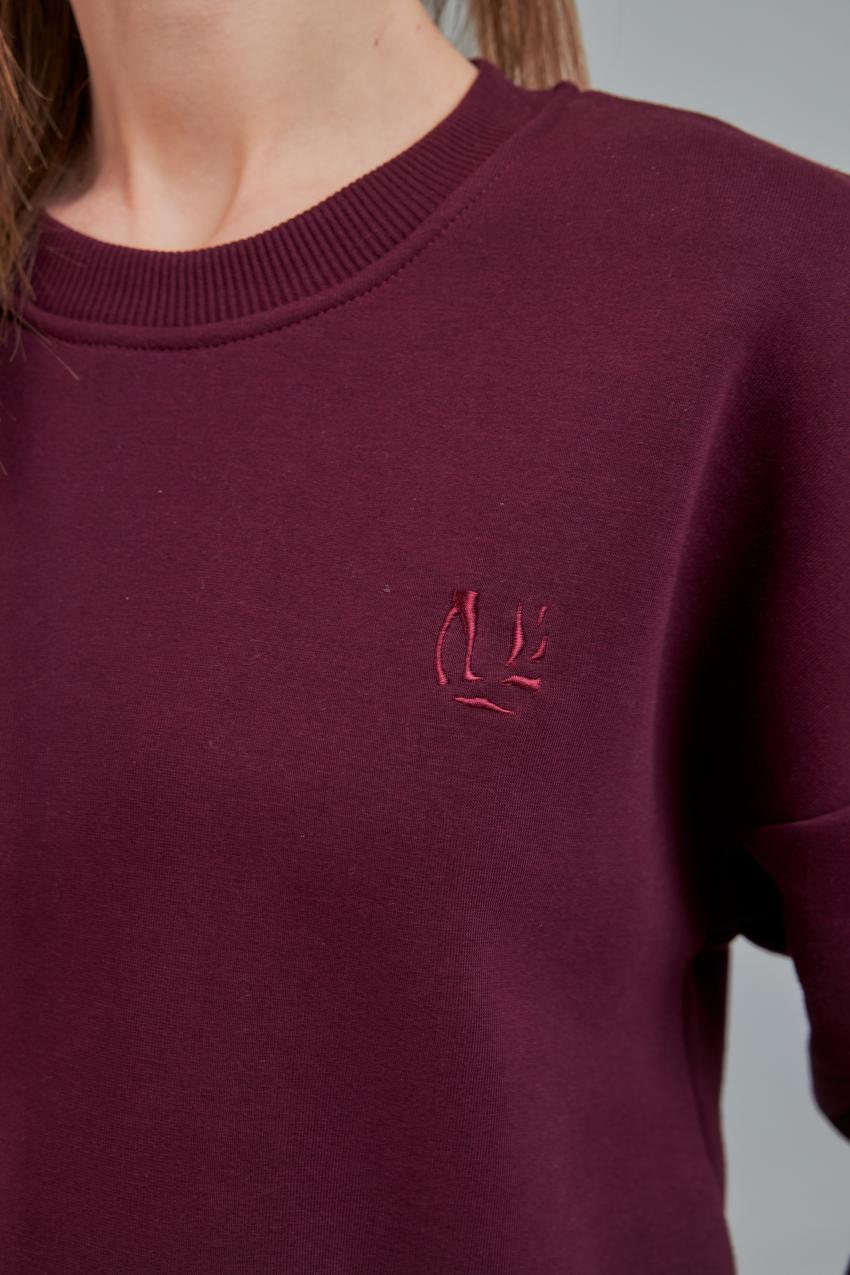 Світшот жіночий М167.4 L Вишневий (643-1-62) - фото 2 Світшот жіночий М167.4 L Вишневий (643-1-62) - фото 2