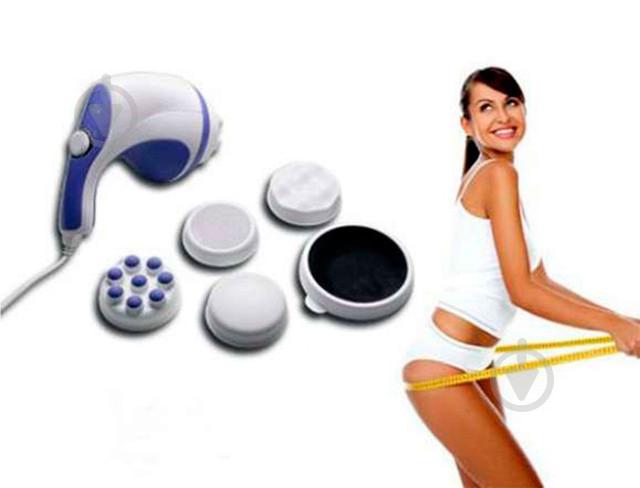 Массажер для тела Relax and Spin Tone Релакс-н-Тон 5 насадок Белый с синим (258578) - фото 2 Массажер для тела Relax and Spin Tone Релакс-н-Тон 5 насадок Белый с синим (258578) - фото 2