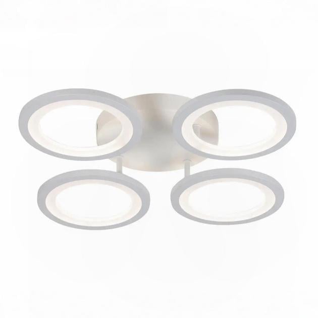 LED-люстра потолочная Valeso с пультом и акриловыми плафонами 3000/6500K IP20 G 2715/4 WT 88W Белый (28686488)