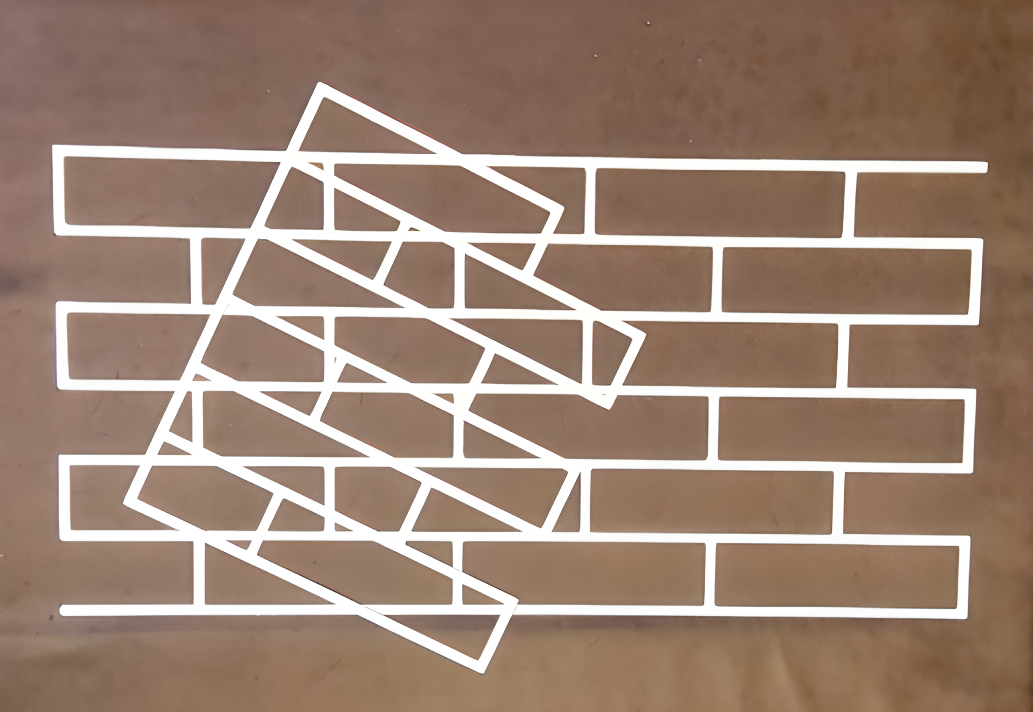 Комплект трафаретов для стен Dekorsten кирпич 250х65 мм (808)