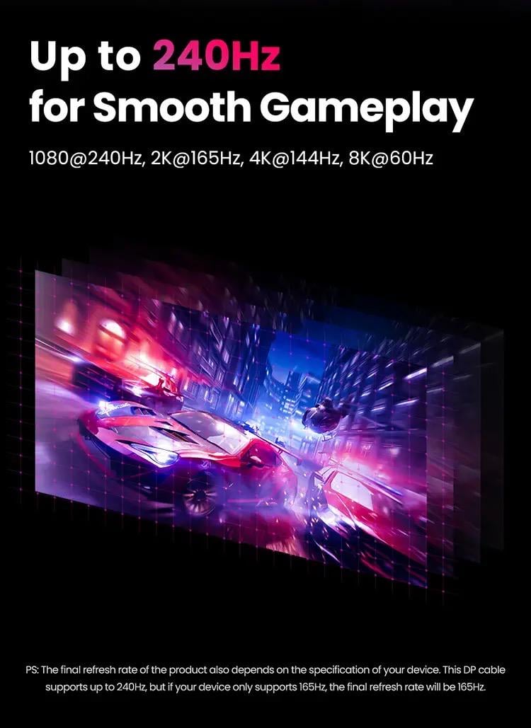 Кабель UGREEN DP114 DisplayPort v1.4 2 м Black (80392) - фото 10 Кабель UGREEN DP114 DisplayPort v1.4 2 м Black (80392) - фото 10