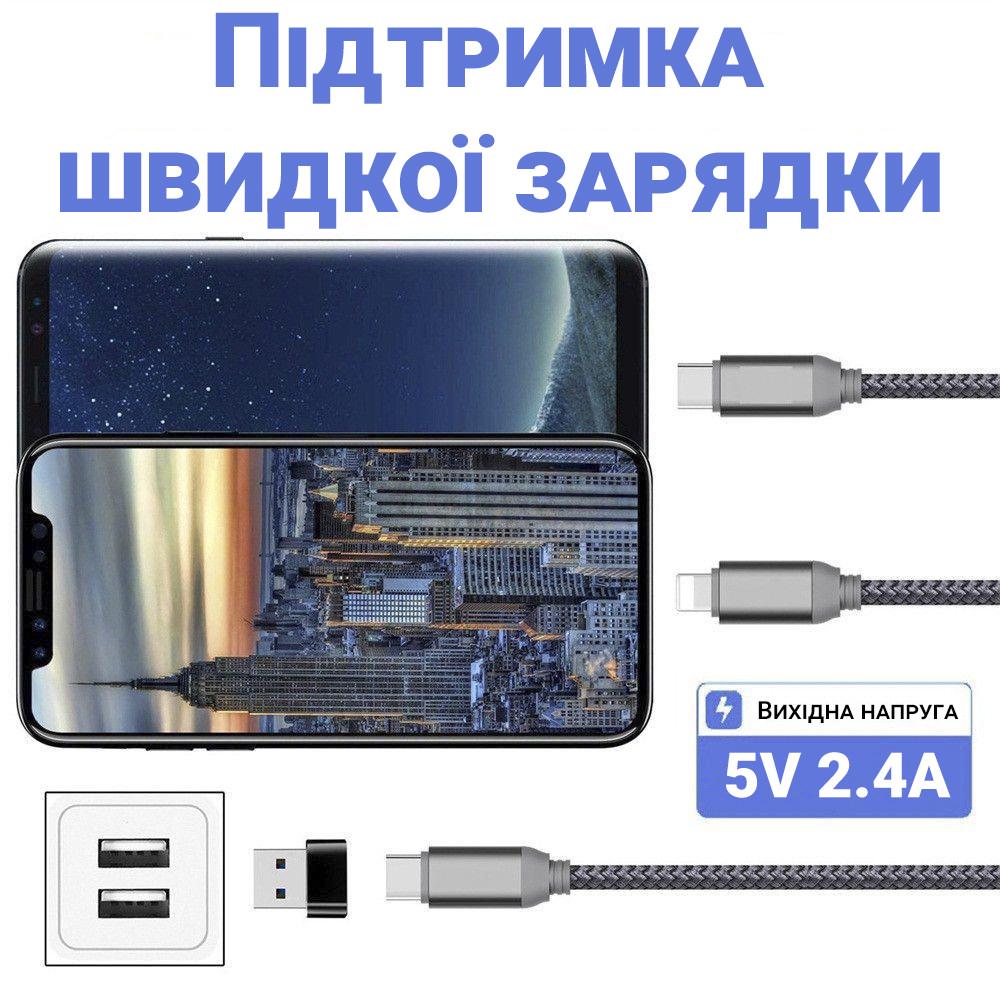 Перехідник USB-C Female на USB-A Male Addap UA2C портативний OTG адаптер - фото 7