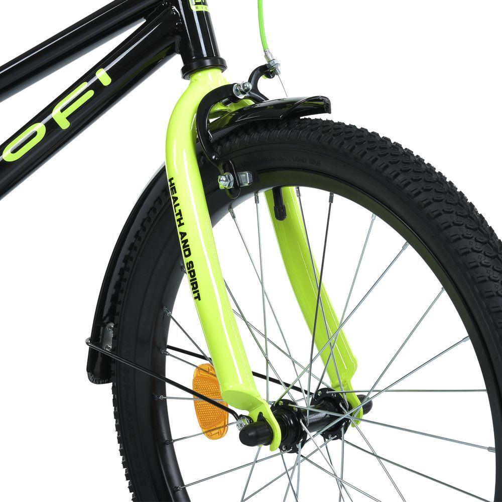 Дитячий велосипед PROF1 Prime 20" з багажником Чорно-салатовий - фото 4 Дитячий велосипед PROF1 Prime 20" з багажником Чорно-салатовий - фото 4