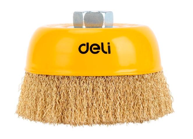 Щетка проволочная чашечная Deli Tols EDH-GSS125-E1 125 мм резьба 4" M14x2 (2591125217)