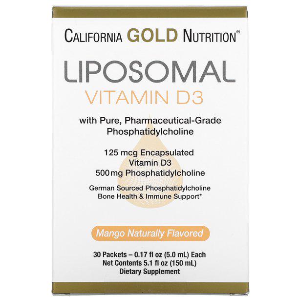 ᐉ Липосомальный витамин D3 California Gold Nutrition Liposomal Vitamin