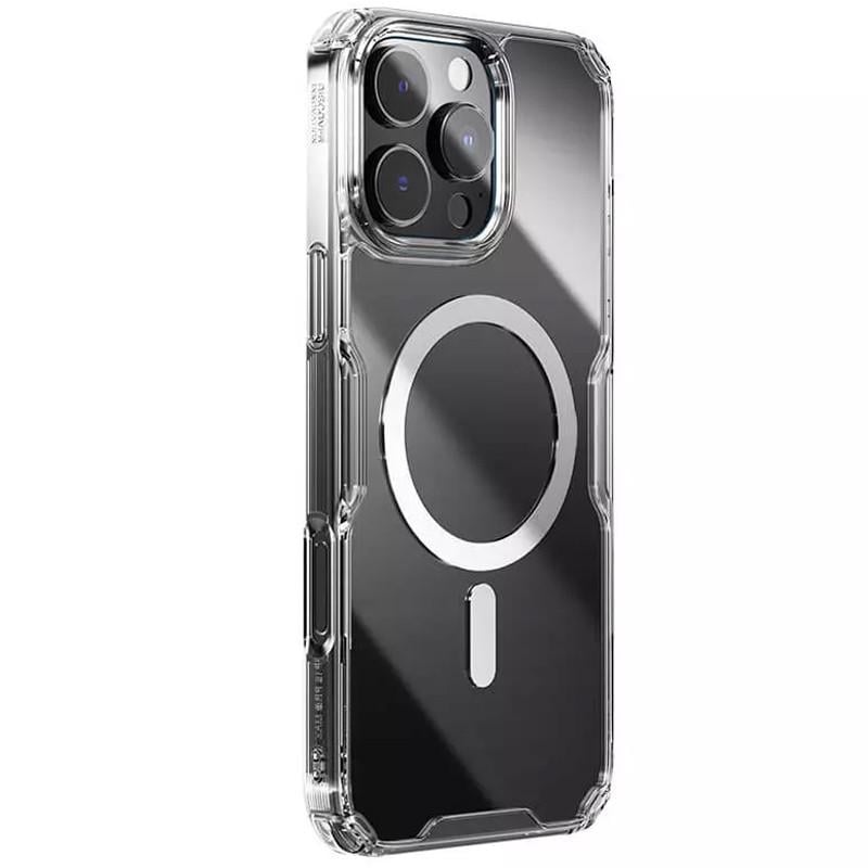 Противоударный TPU чехол Nillkin Nature Pro Magnetic для Apple iPhone 16 Pro (6.3") Бесцветный (прозрачный)