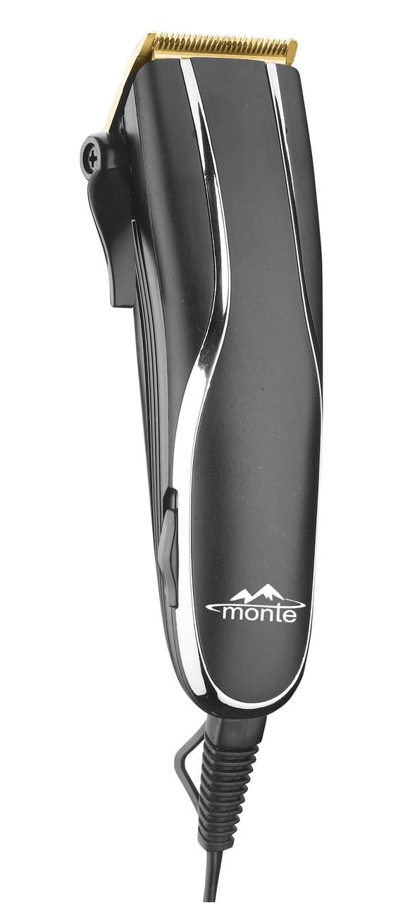 Машинка для стрижки Monte MT-5056B титановые лезвия No Oil/4 насадки 3-12 мм/регулировка до 3 мм/от сети 18 Вт (33348723)