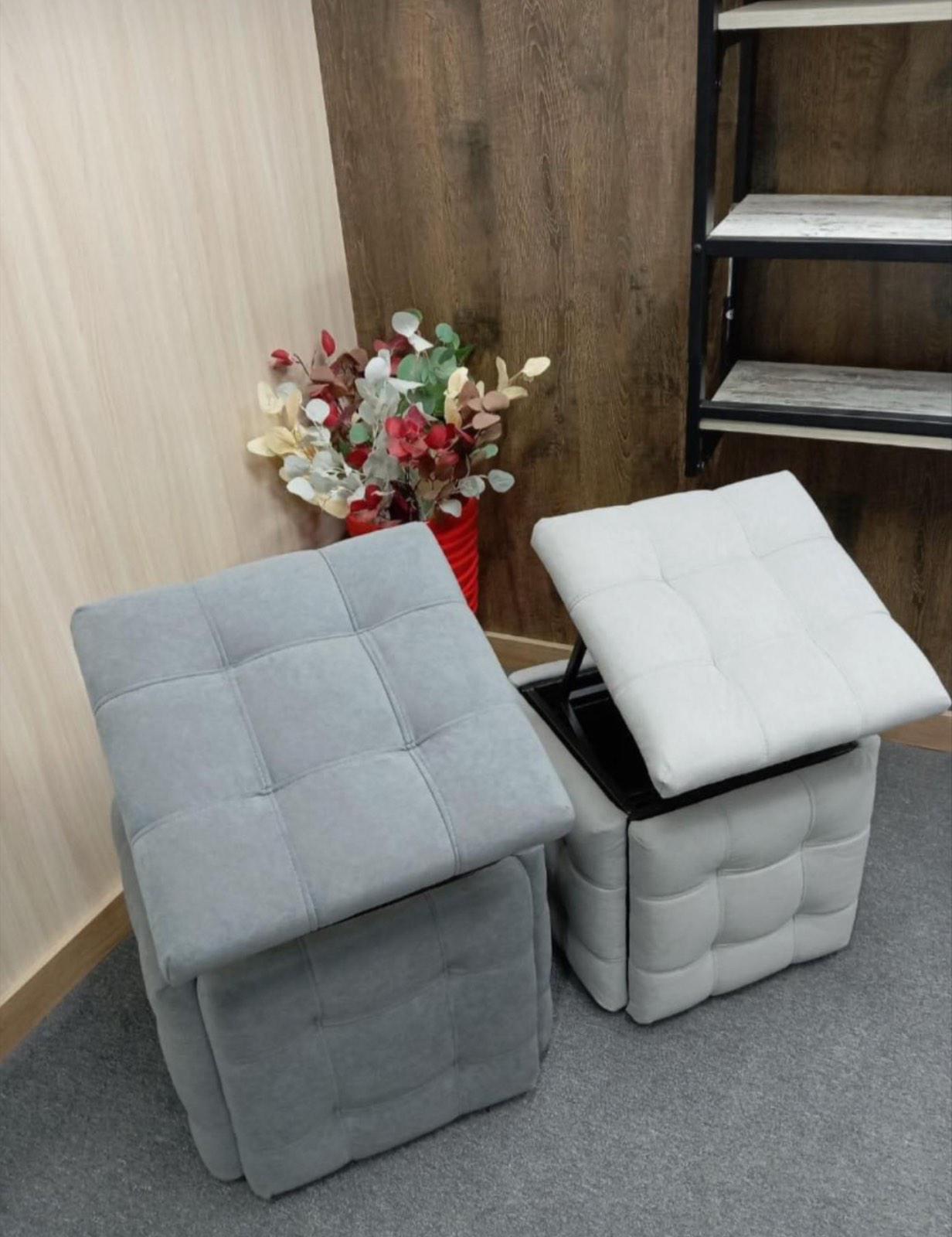 Пуф-трансформер 5в1 з велюру антикіготь Сірий - фото 3