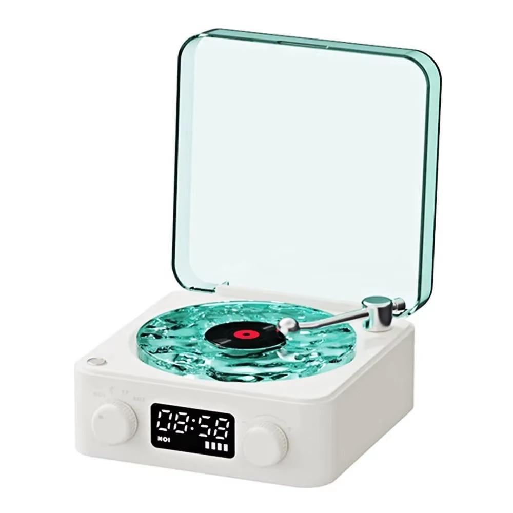 Портативная колонка RIAS KW03 Bluetooth в виде проигрывателя пластин с RGB-подсветкой 5W White (2692835669)