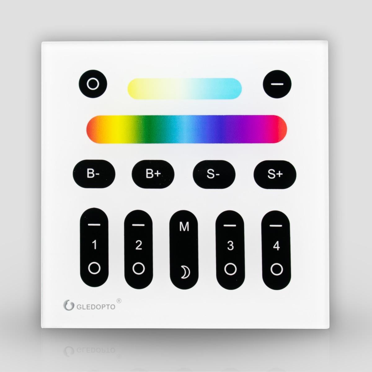 Сенсорная панель RF 2,4 гГц Gledopto RGB/CCT (WH00150)