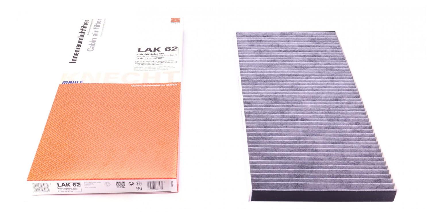 Фильтр салона KNECHT для BMW X5 E53 3,0D/Range Rover 4,2/4,4/3,0D угольный (LAK 62)