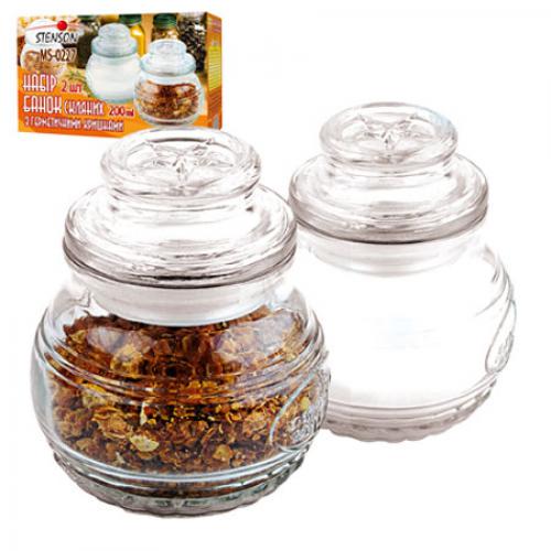 Набір скляних банок Stenson 150 мл 2 шт. (MS-0227)