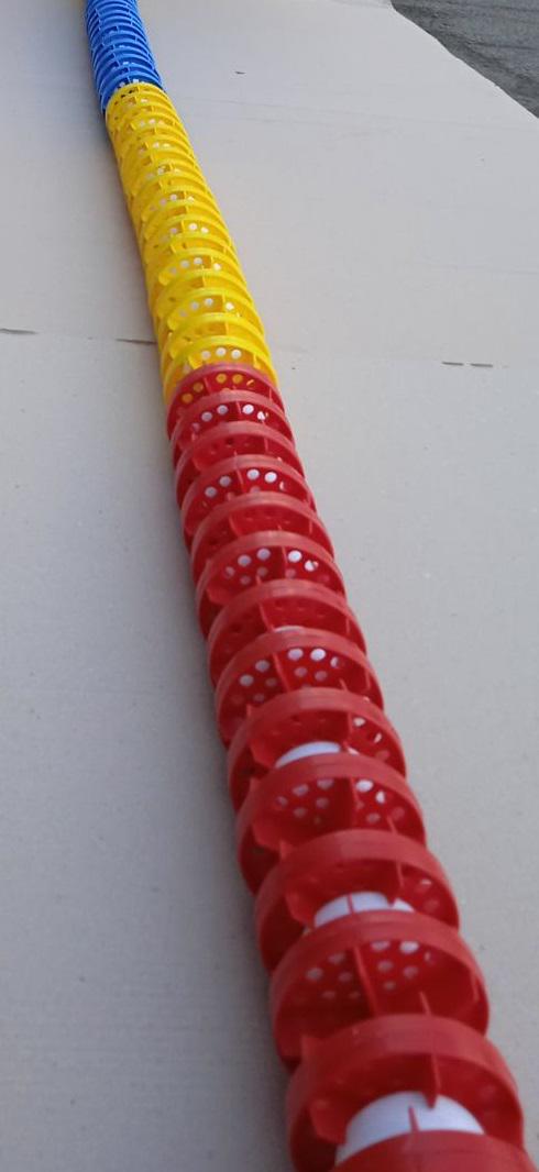 Дорожка разграничительная PG со шнурком и крючком 148 мм 25 м Синий/Желтый/Красный (PG-14531-1) - фото 4