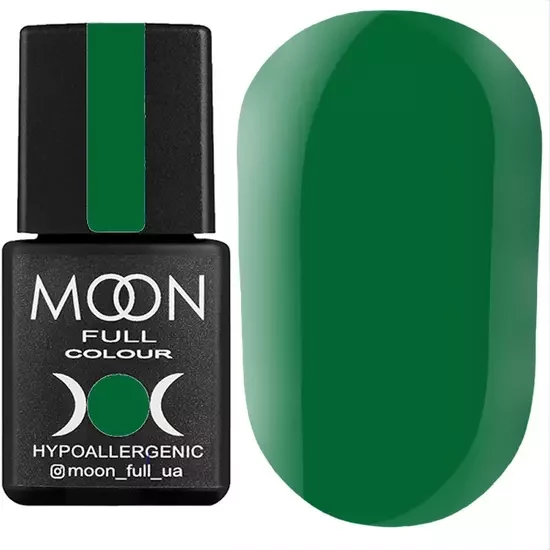 Гель-лак Moon Full color Gel polish 8 мл №244 Насыщенно-зеленый эмаль