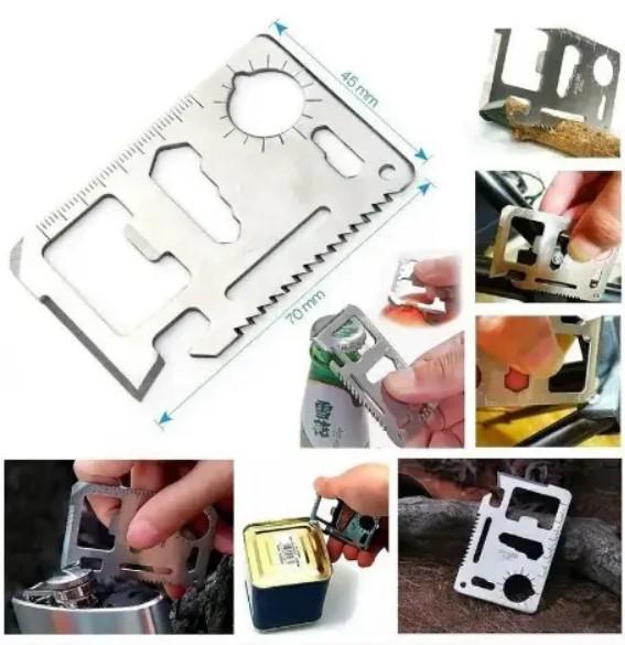 Мультитул універсальний з нержавіючої сталі у вигляді кредитної картки (2104618610) - фото 12 Мультитул універсальний з нержавіючої сталі у вигляді кредитної картки (2104618610) - фото 12