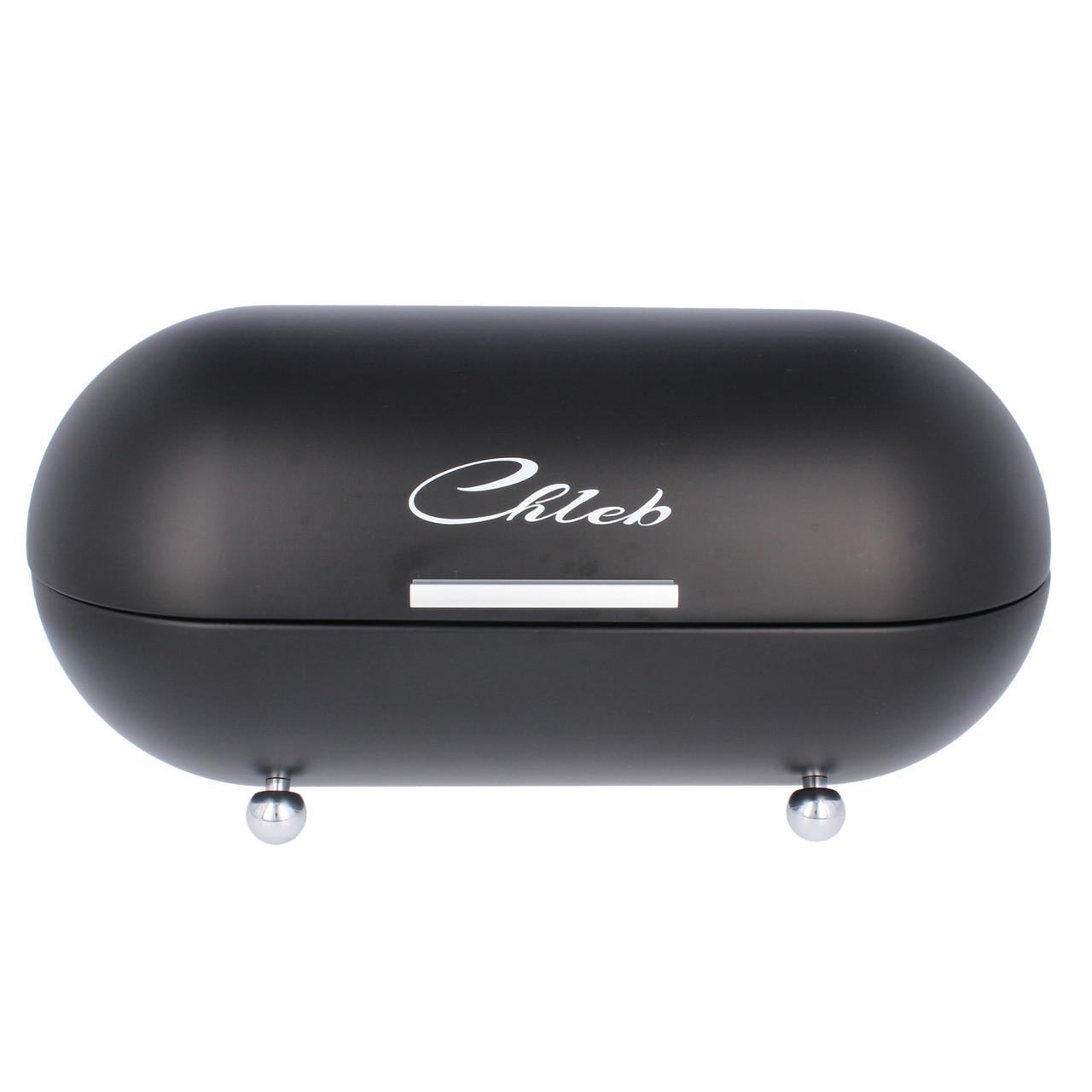 Хлебница металлическая эмалированная для кухни Черный