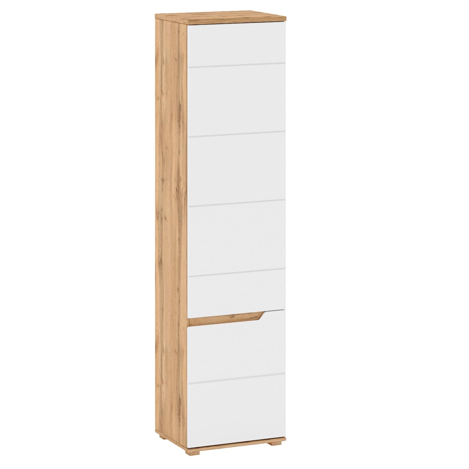 Пенал Blonski Vincent V2 правый 2000x501x400 мм Дуб Вотан/Белый снег глянец (12315288)