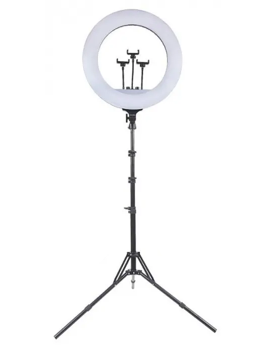 Лампа кольцевая LED RL-14 36 Вт 220V с креплением для телефонов регулировкой температур и пультом управления 36 см