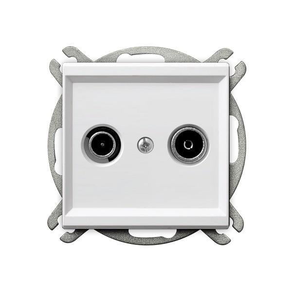 Розетка TV Ospel Sonata без рамки Белый (29176573)