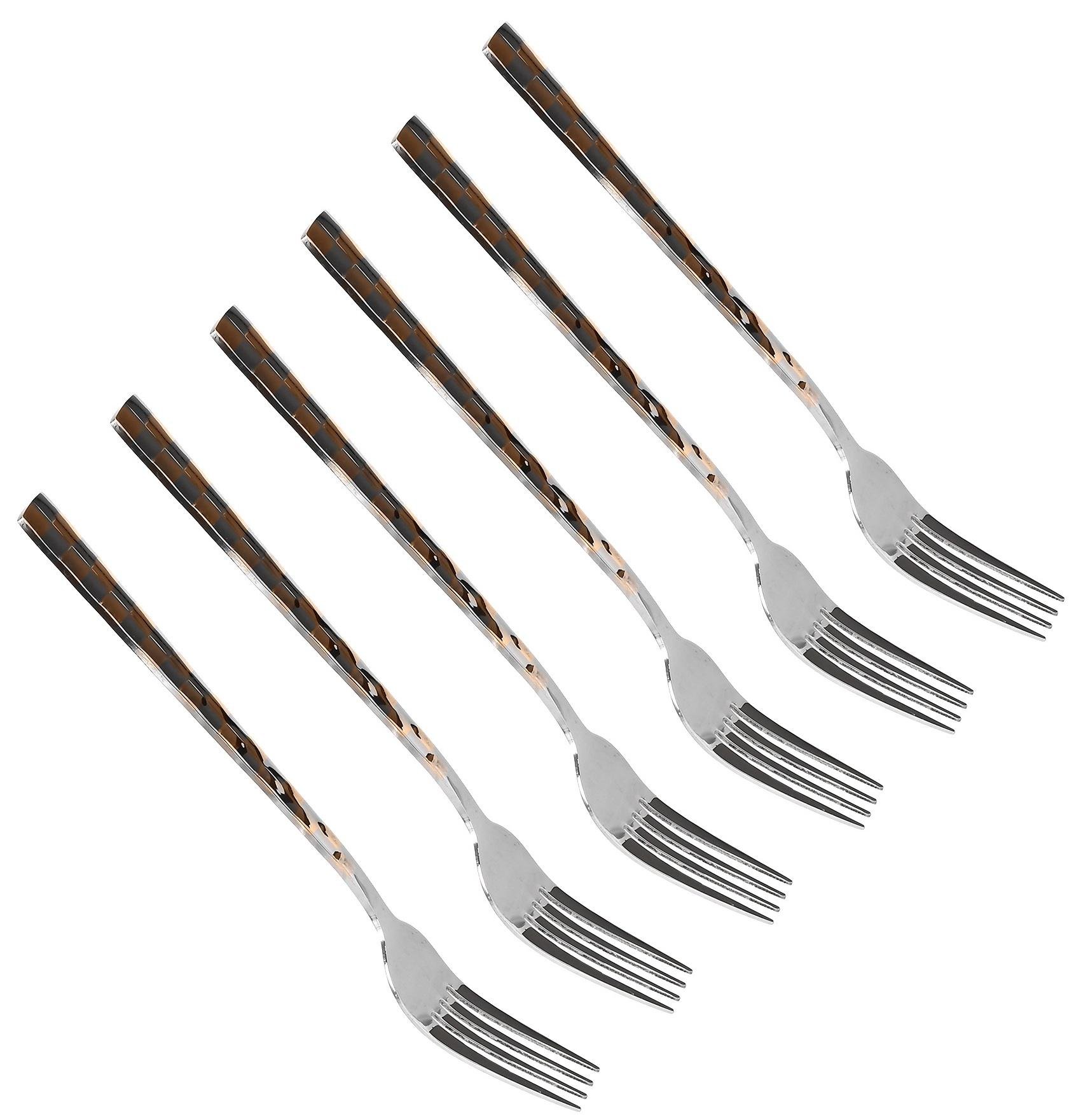 Набор столовых вилок Stenson из нержавеющей стали 6 шт. Geometry Gold (30494) Набор столовых вилок Stenson из нержавеющей стали 6 шт. Geometry Gold (30494)