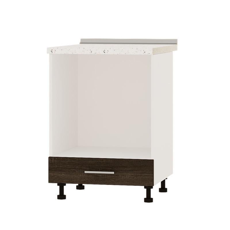 Кухонный модуль под духовку Оптима Низ Н85-600 без столешницы 600х461х820 мм Белый/Дуб Сонома Трюфель (DTM-072192) - фото 1