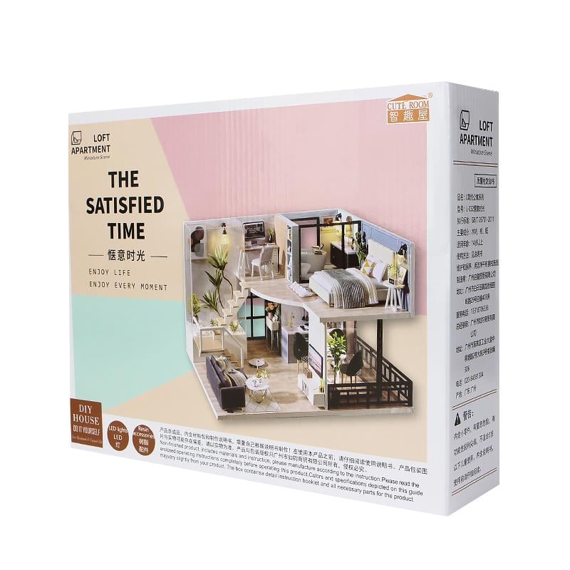 Конструктор Кукольный дом DIY Cute Room L-032-B/C Вилла Уютная жизнь Loft Apartment - фото 11