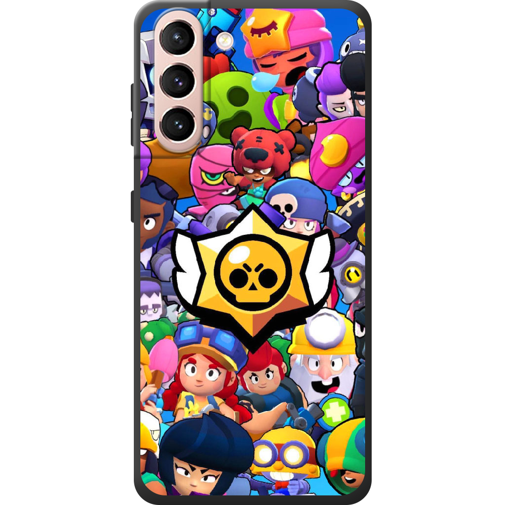 Чехол BoxFace Samsung G991 Galaxy S21 Brawl Stars Черный силикон (41709-up2389-44632)