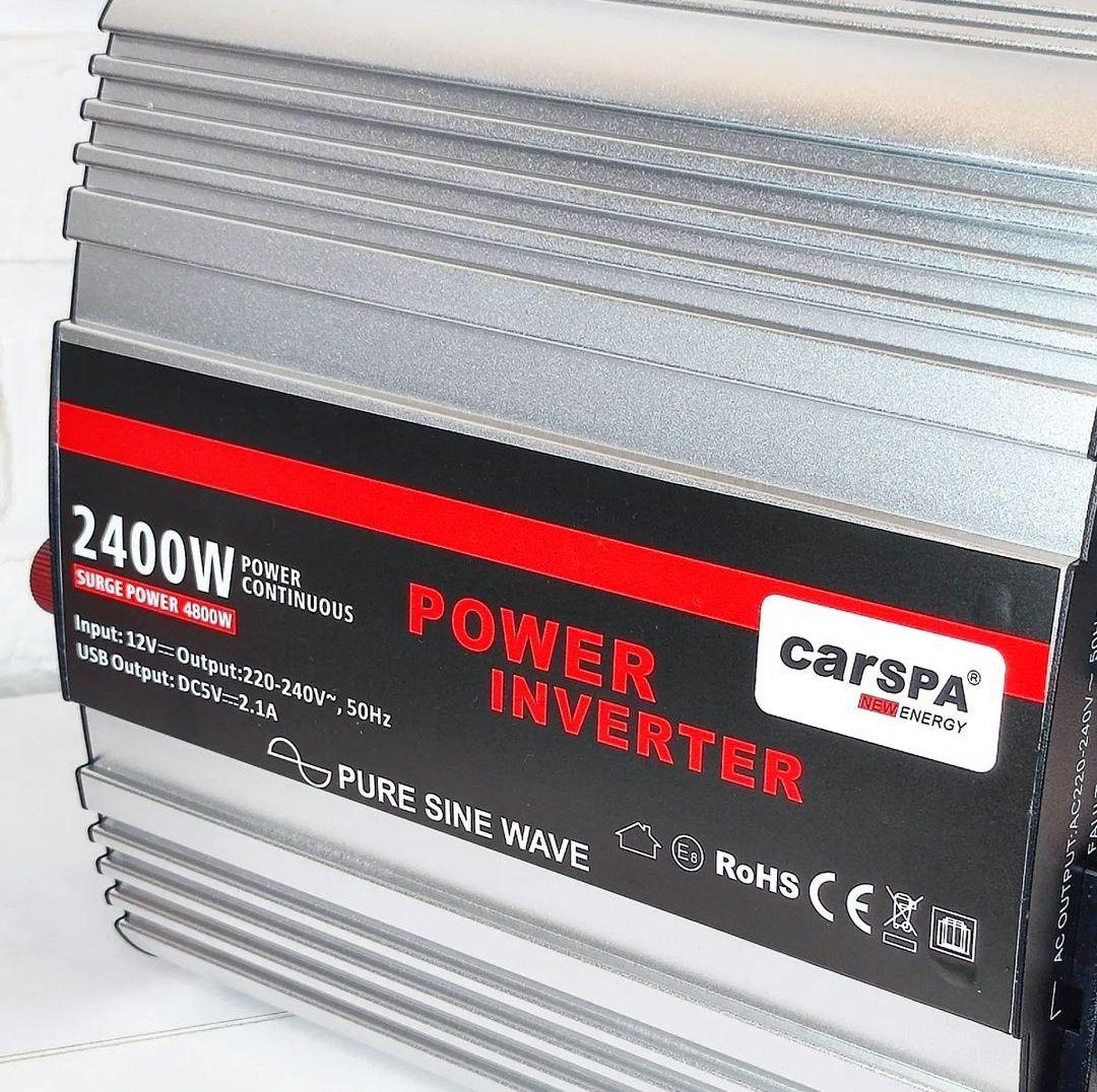 Інвертор Carspa 2400W 12v-220 v чиста синусоїда - фото 4 Інвертор Carspa 2400W 12v-220 v чиста синусоїда - фото 4