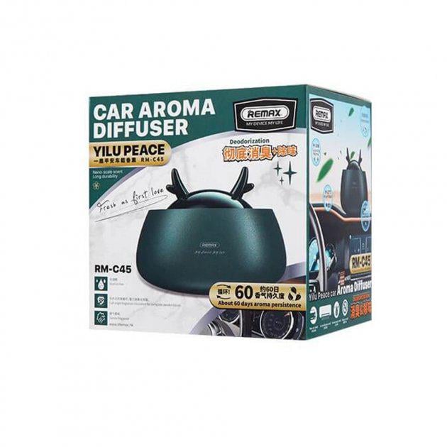 Ароматизатор Remax RM-C45 Yilu Peace Car Aroma Diffuser алюміній Green - фото 2