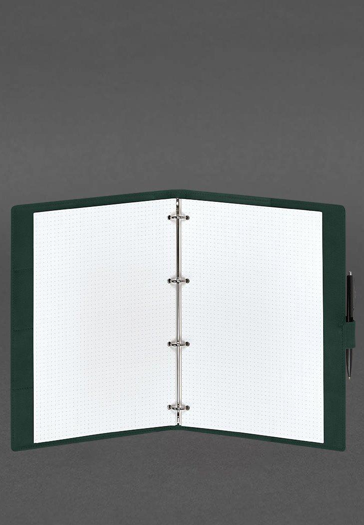 Блокнот шкіряний Софт-бук 9.2 Crazy Horse А4 Зелений (A-027958) - фото 4