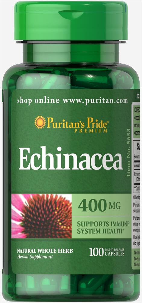 Натуральна добавка Puritan's Pride Echinacea 400 мг 100 капс. (9685)