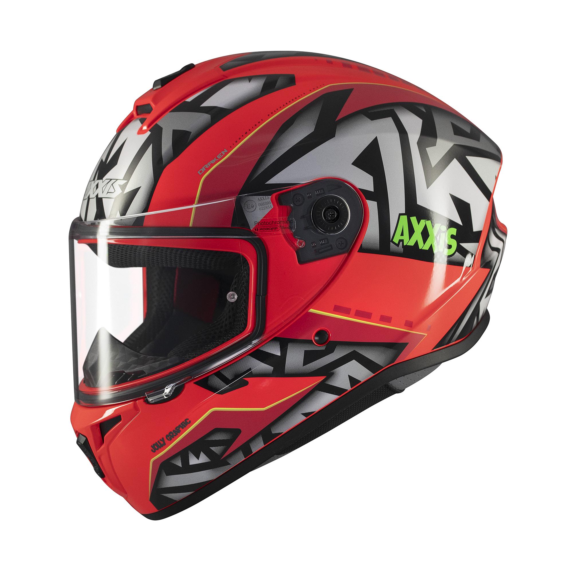 Мотошлем Axxis DRAKEN S Jolly C5 M Gloss Red (31694)