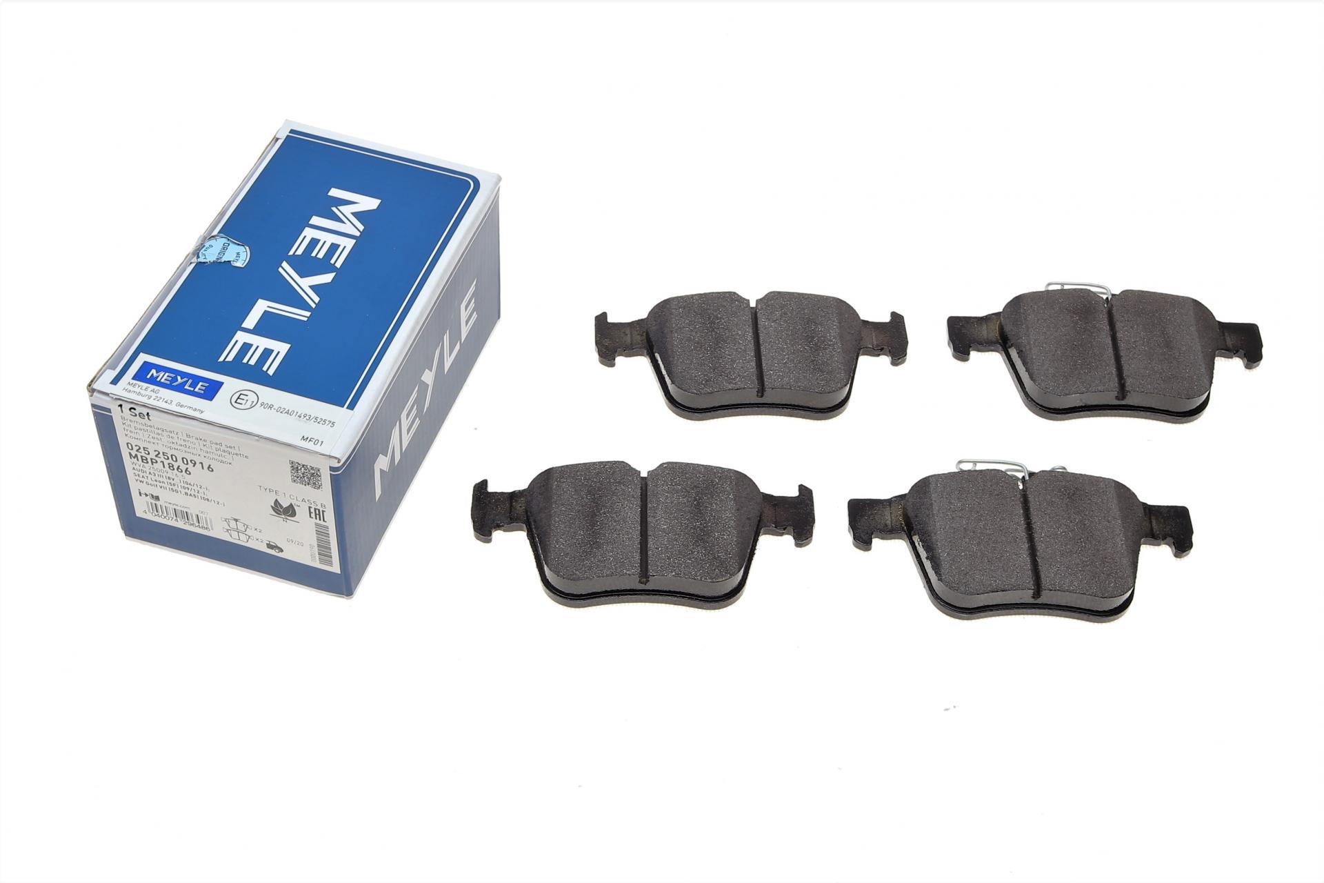 Колодки тормозные задние Meyle Audi A3/VW Golf/Touran/Passat VI 1.0-2.0TDI/Skoda SuperB 12-ATE - (025 250 0916)
