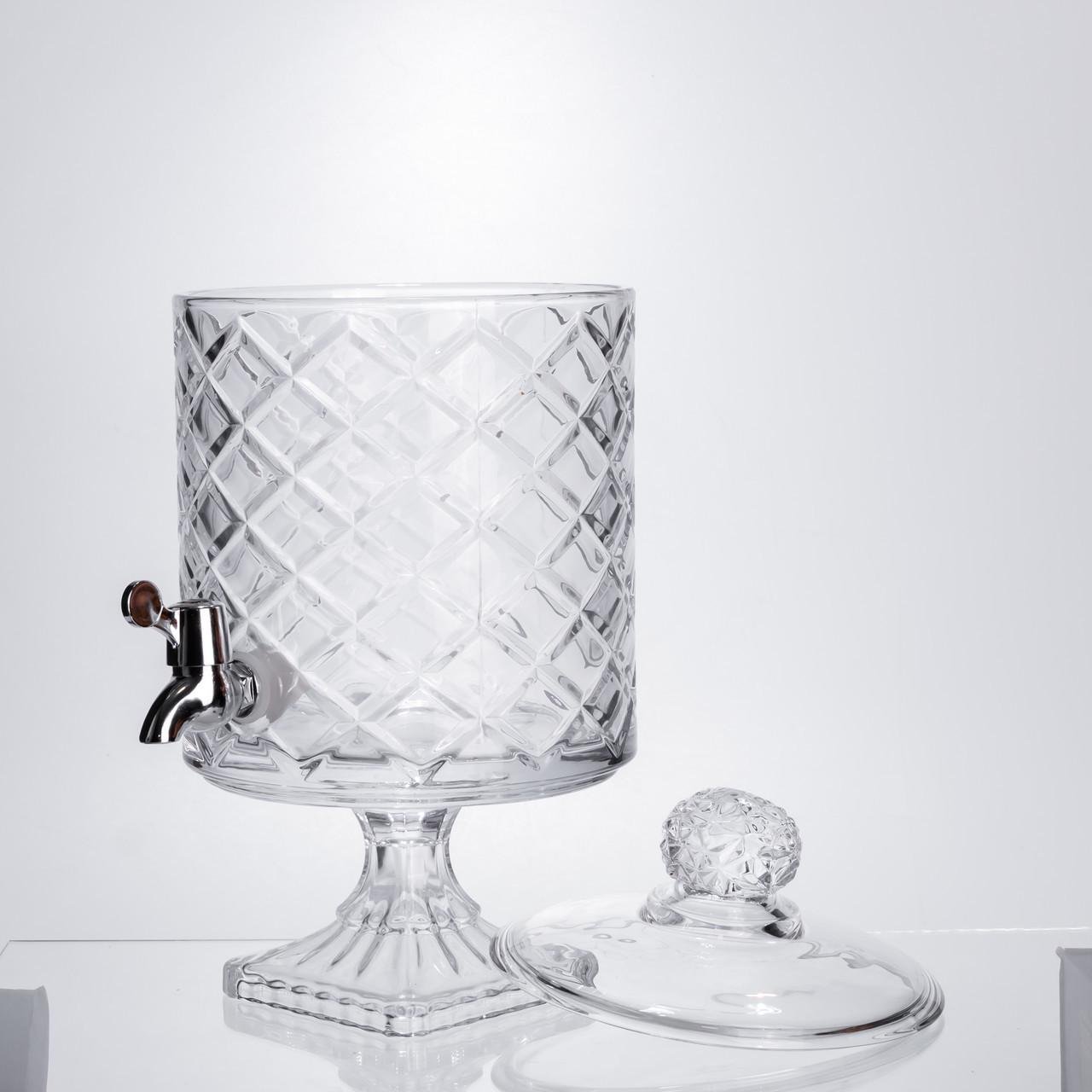 Лимонадниця зі скляним краном на підставці 39 см 4,5 л Прозорий (HP-19-3) - фото 9 Лимонадниця зі скляним краном на підставці 39 см 4,5 л Прозорий (HP-19-3) - фото 9