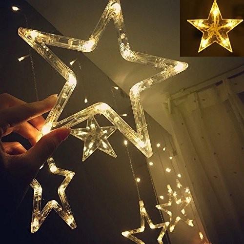 Світлодіодна гірлянда штора Star curtain 12-WW 120 LED 4 м Теплий-білий (1008898-Other) - фото 5