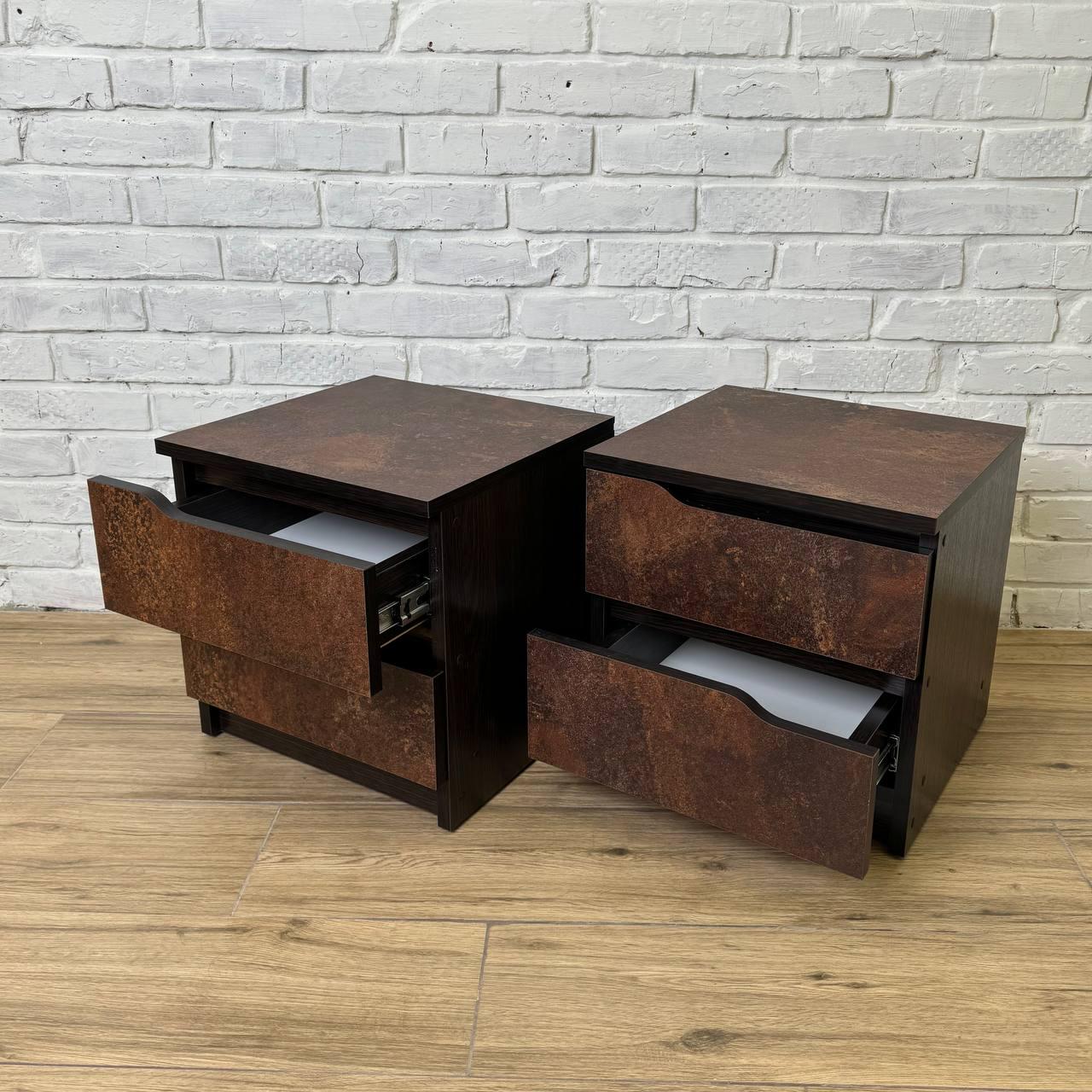 Тумба прикроватная для спальни Vasco Оксид с выдвижными ящиками 40х55х40 см (000048856) - фото 4