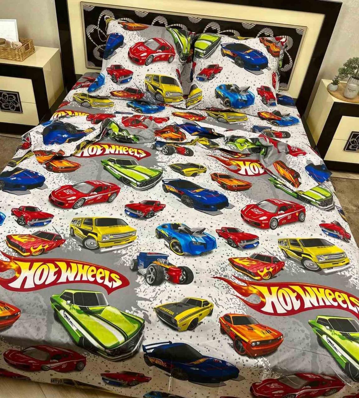 Комплект постельного белья полуторный Gold Lux Hot Wheels D бязь/коттон Разноцветный (28810629) Комплект постельного белья полуторный Gold Lux Hot Wheels D бязь/коттон Разноцветный (28810629)
