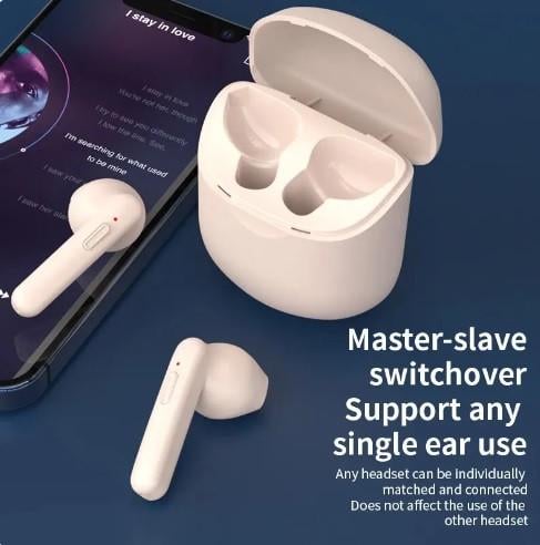 Навушники бездротові TWS Bluetooth 5.3 з кейсом Білий (J220) - фото 3 Навушники бездротові TWS Bluetooth 5.3 з кейсом Білий (J220) - фото 3