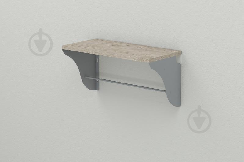 Полка настенная Ferrum-decor Комфи 260x700x240 металл Серый ДСП Шервуд 16 мм (KOM0058)