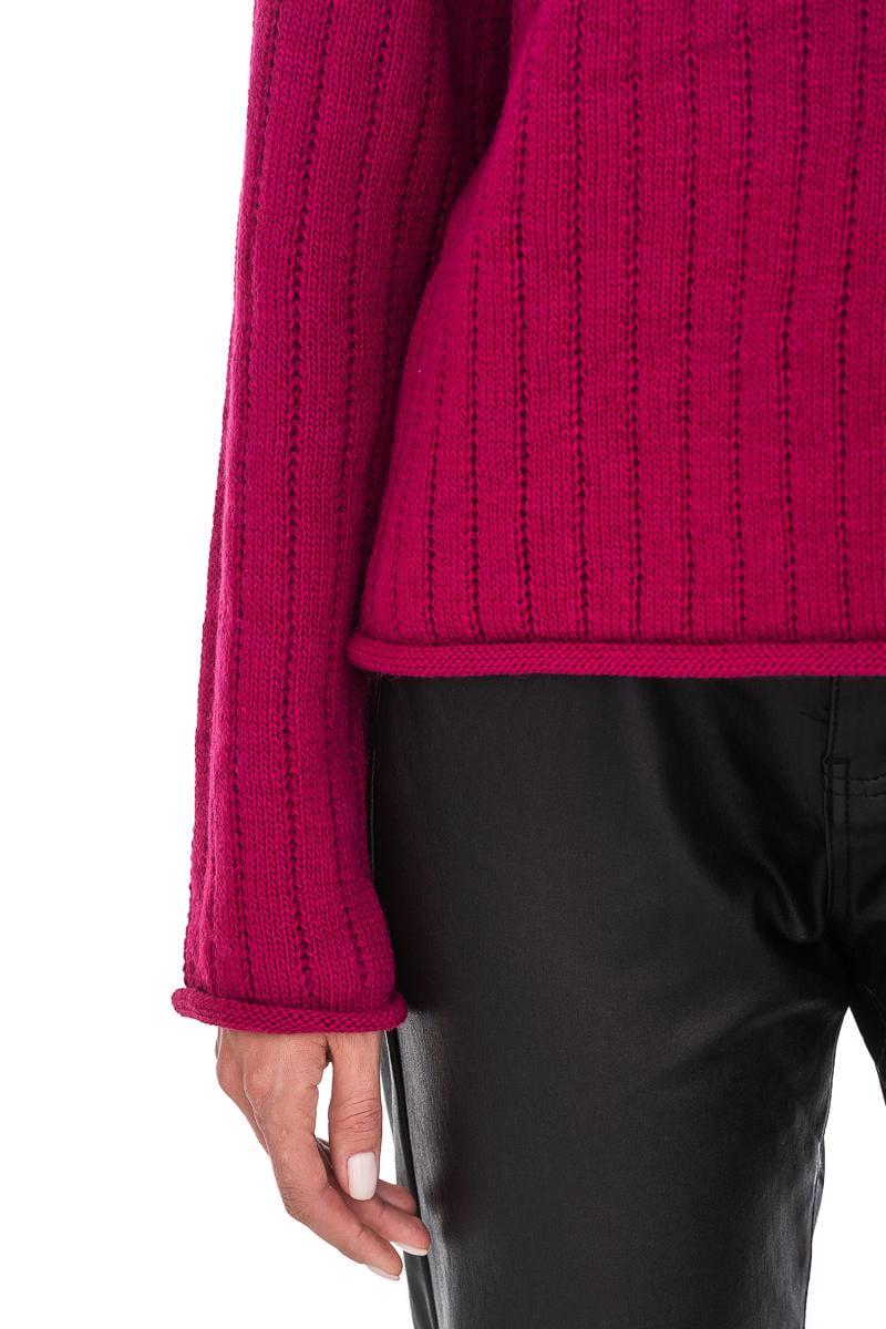 Джемпер с воротником-стойкой SVTR р. 46-48 Малиновый (557) - фото 3 Джемпер с воротником-стойкой SVTR р. 46-48 Малиновый (557) - фото 3