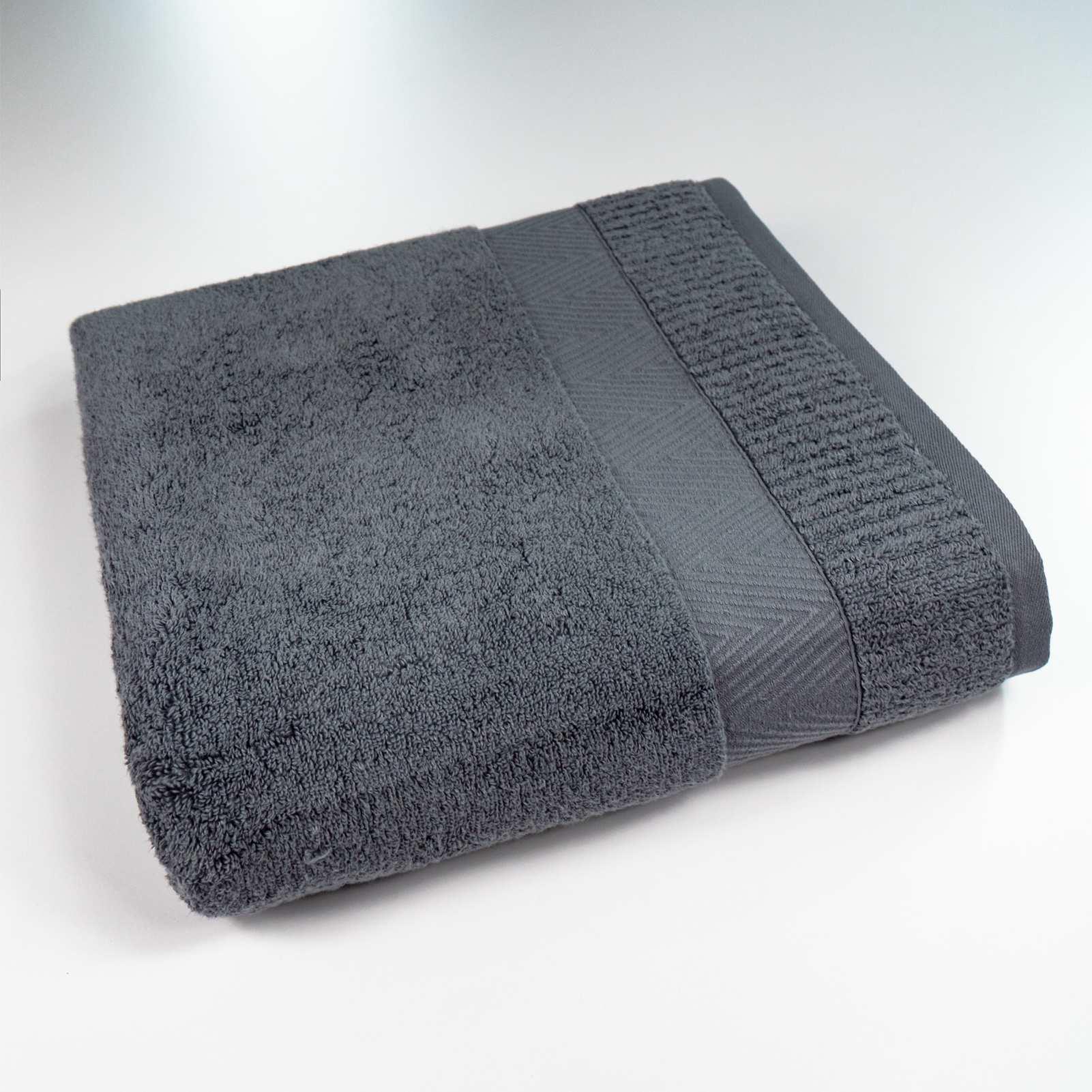 Полотенце банное Зеро Твист Бордюр 100x150 см Серый (550-150-ztb-grey)