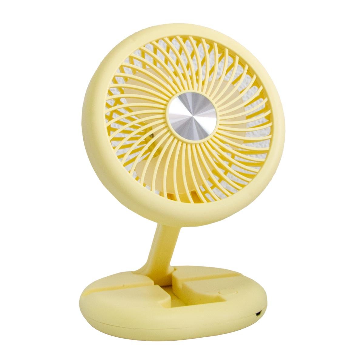 Вентилятор мини на аккумуляторе Mini Fan W1646 Желтый (1011028-Yellow-1)