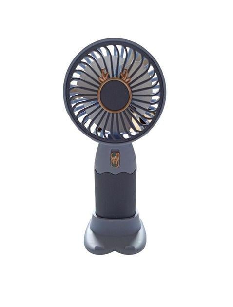 Вентилятор Mini Fan ручной аккумуляторный с подставкой и USB-зарядкой Фиолетово-сиреневый (ZB088C)