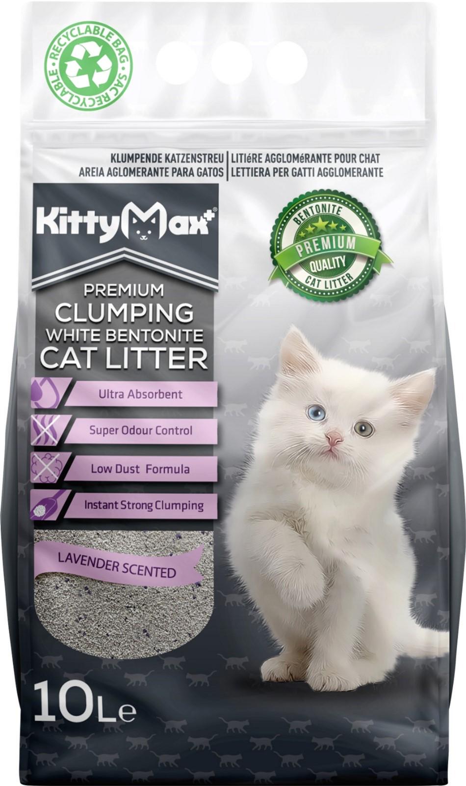 Наполнитель для кошачьего туалета KittyMax Лаванда бентонитовый 10 л Белый (8680659333616)